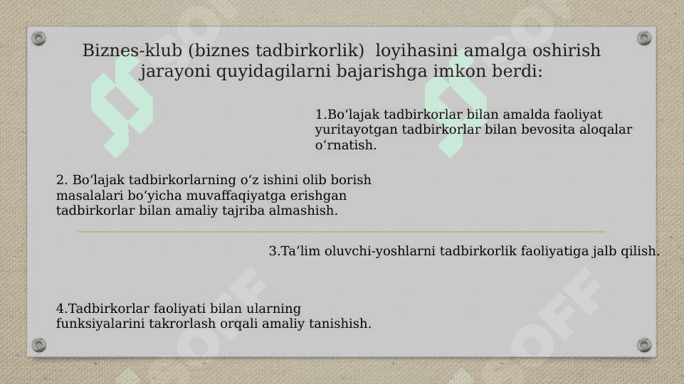 “Professional ta’lim muassasalari o‘quvchilarida tadbirkorlik kompetensiyalarini shakllantirish”. 8
