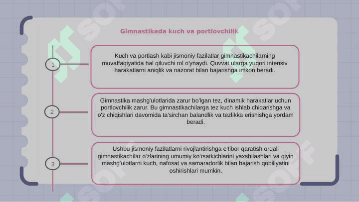 Gimnastikada  jismoniy  sifatlarning ahamiyatlari. 8