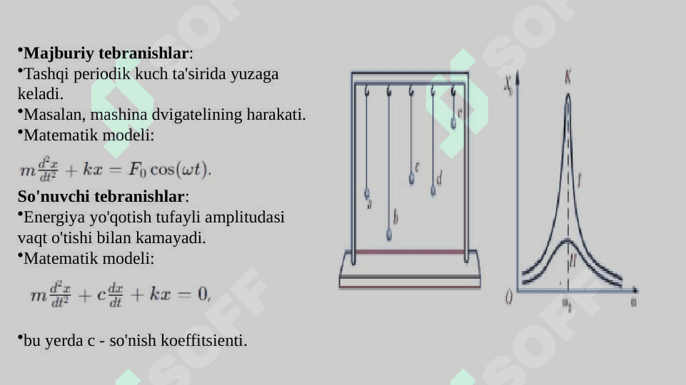 Mexanik tebranishlar va ularning tavsiflari 6