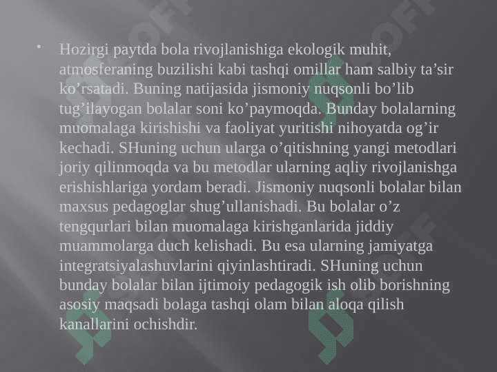 Bolalik insonning ijtimoiy hayot meyorlarini egallay boshlash davri 3