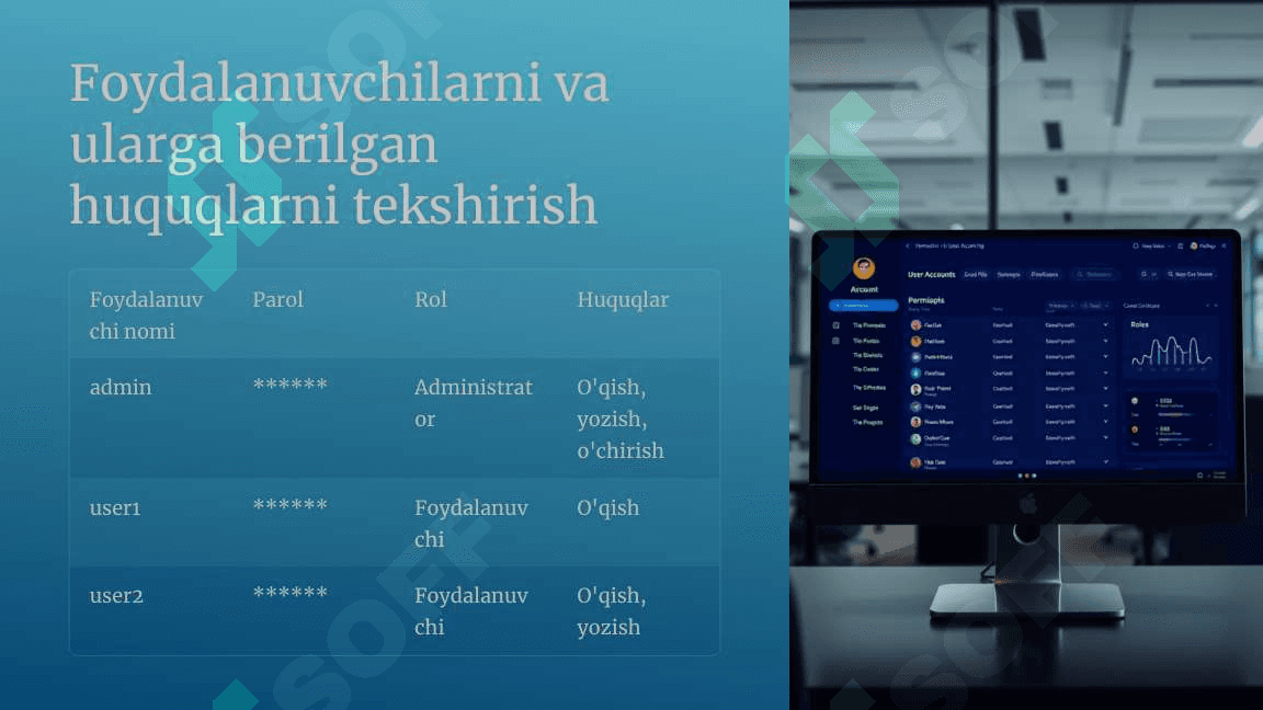 Ma'lumotlar  bazasi  xavfsizligi:  identifikatsiya 3