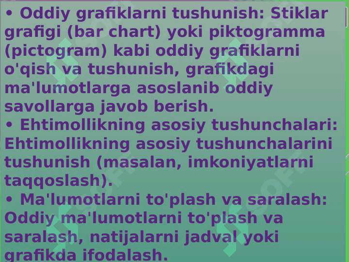 EGMA va TIMSS xalqaro baholash dasturida "O‘zgarish va bog‘lanishlar" mazmln sohasiga oid topshiriqlar 4
