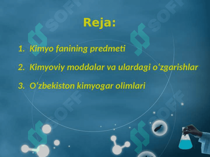 Kimyo fani va uning vazifalari fan sifatida rivojlanish tarixi 2