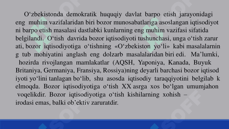 Iqtisodiy islohotlar , xususiy mulkchilikning shakllanishi 3
