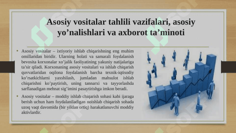 Asosiy vositalar holati va ulardan samarali foydalanishni tahlili 3
