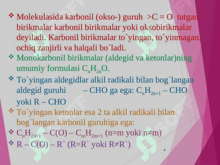 Karbonil birikmalar 4