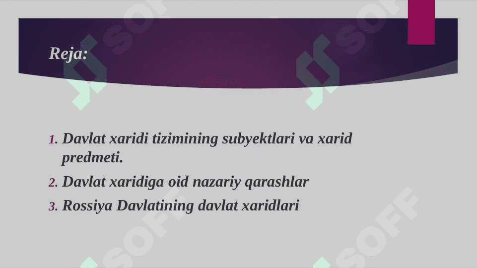 Davlat xaridlarining mohiyati 2