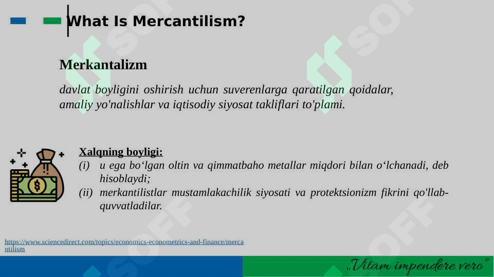 Merkantilizm.  Angliya va Fransiyada klassik maktabning shakllanishi 6
