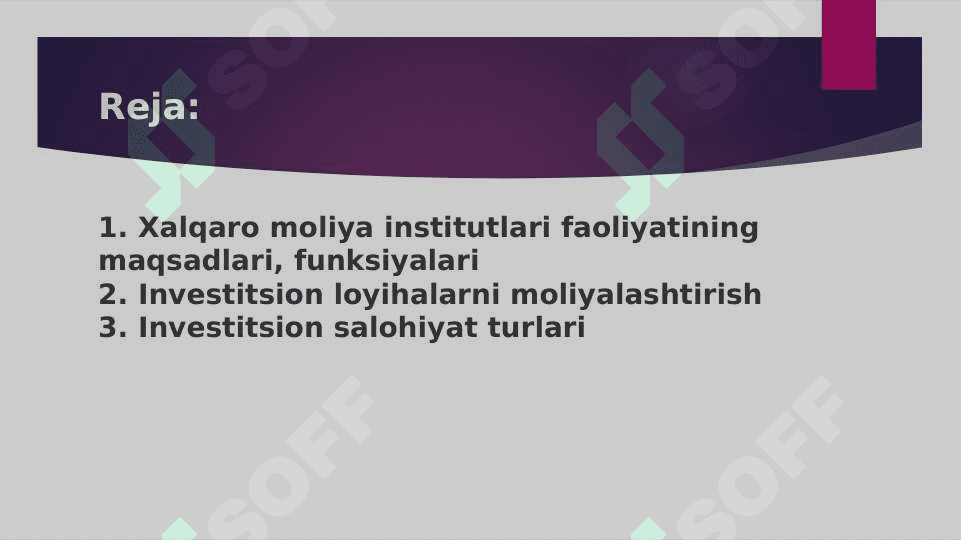Xalqaro moliya institutlari 2