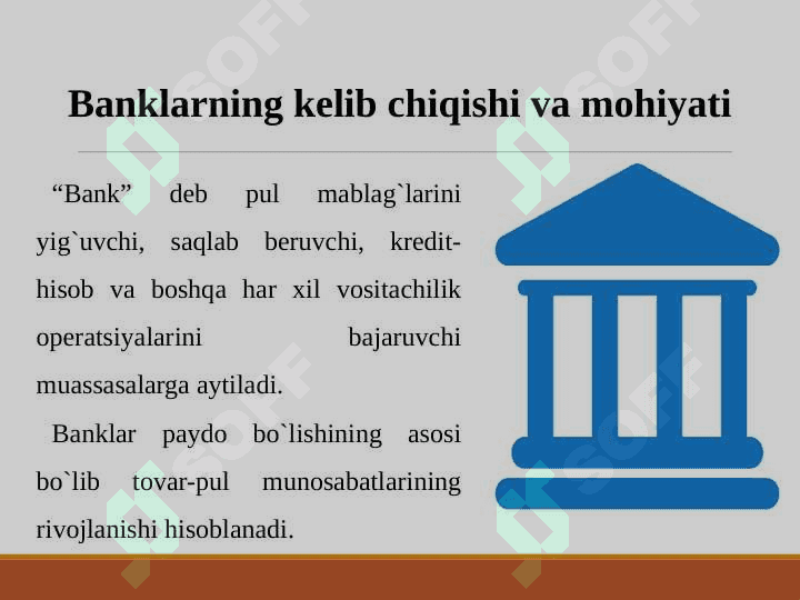 Banklarning kelib chiqishi va bank tizimi 3