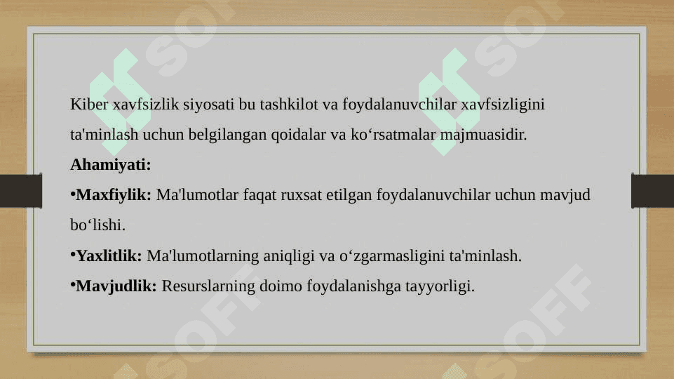 Operatsion tizimlarda kiber xavfsizlik siyosati 4