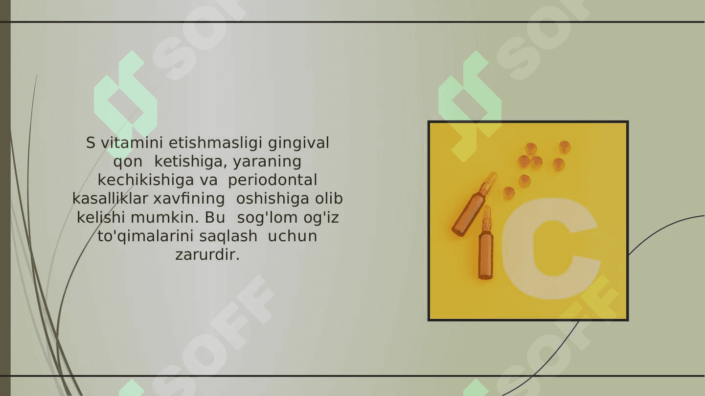Gipovitaminozlar va ularni  og'iz boshlig'i to'qimalarida  namoyon bo'lishi 4