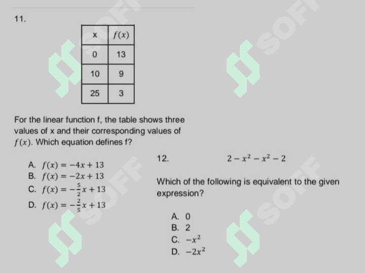 SAT-MATH-TESTS 6