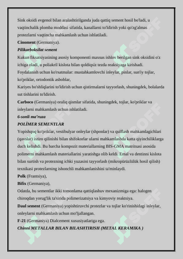 ORTOPEDIK STOMATOLOGIYADA ISHLATILADIGAN SEMENTLAR 4