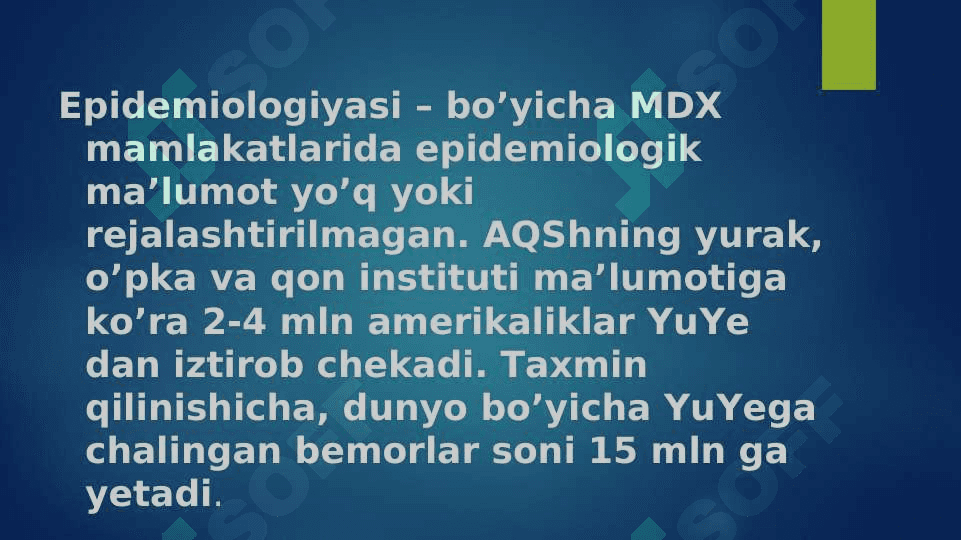«YURAK YETISHMOVCHILIGi kasalligi. 3