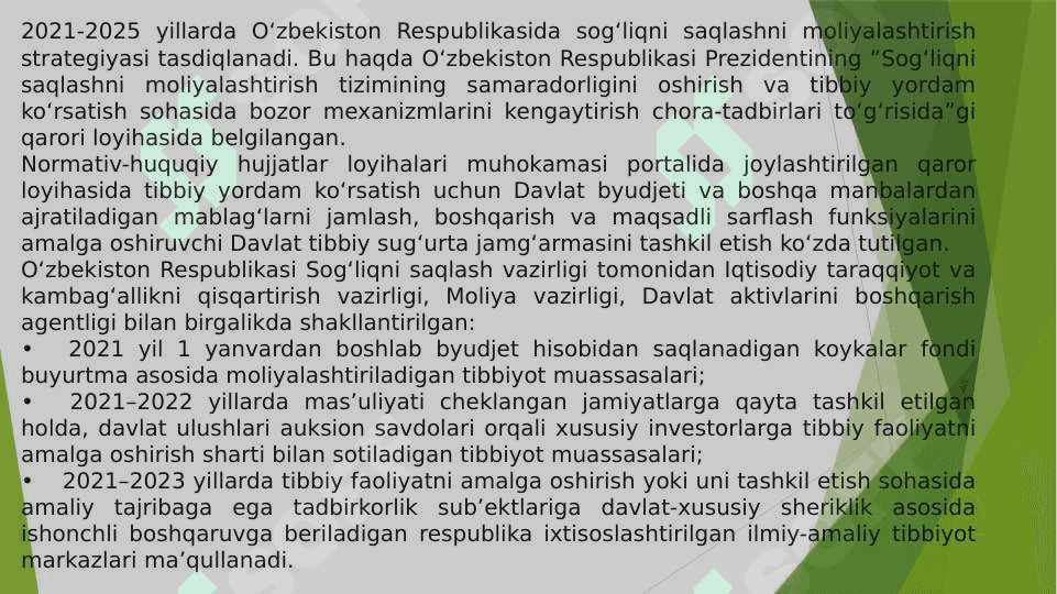 Davlat byudjetining sog`liqni saqlash xarajatlari 2
