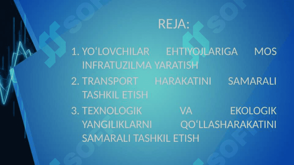 Yo'lovchi avtomobil transporti avtobus bekatlarini loyihalash kengaytirish tahlil qilish 2