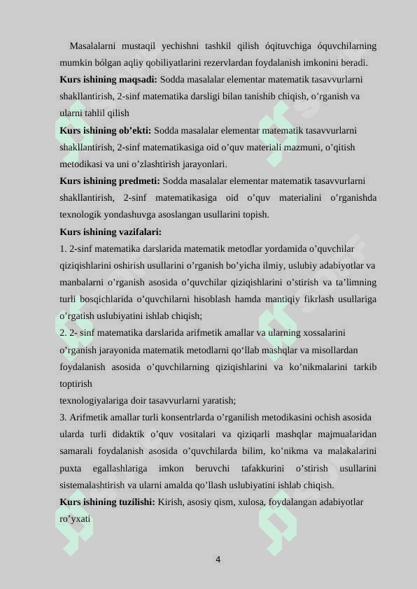 2-sinfda matematikadan sodda masalalar va ularni yechishga o'rgatish metodikasi 4