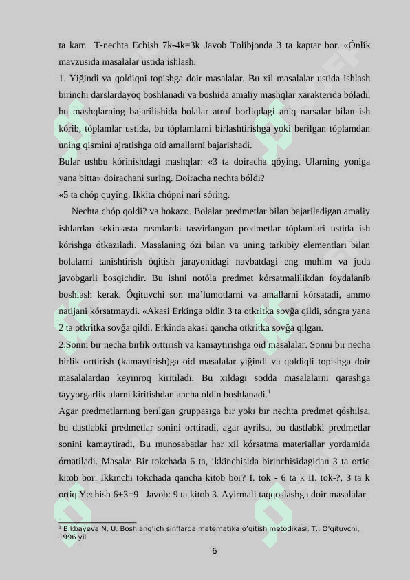 2-sinfda matematikadan sodda masalalar va ularni yechishga o'rgatish metodikasi 6