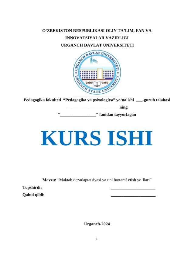 Maktab dezadaptatsiyasi va uni bartaraf etish yo‘llari