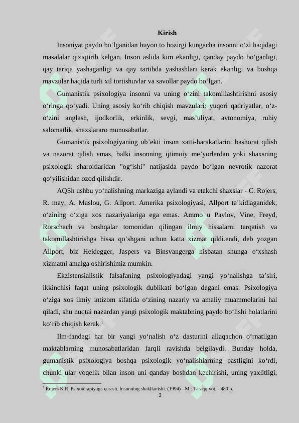 Gumanistik psixologiyada o‘z-o‘zini anglash g‘oyasi 3