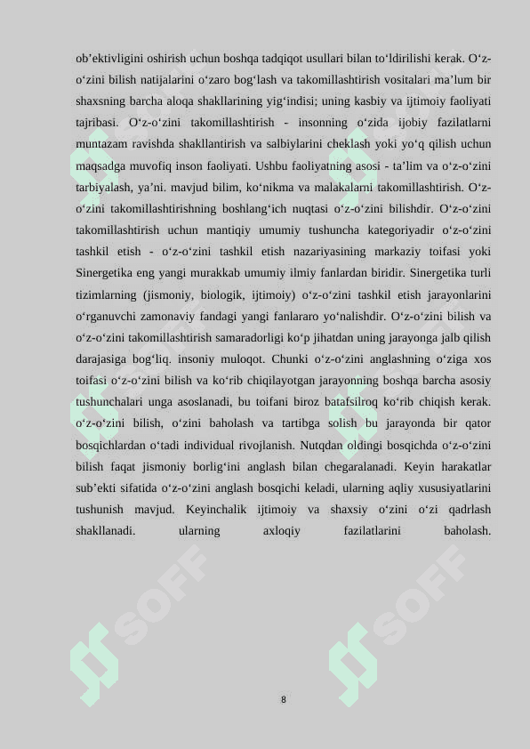 Gumanistik psixologiyada o‘z-o‘zini anglash g‘oyasi 8