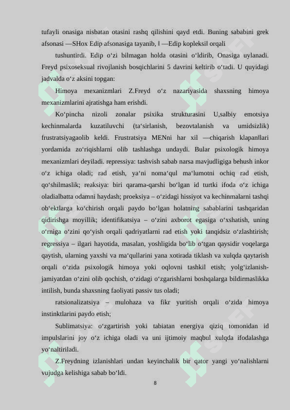 Psixoanalizda shaxs muammosi 8
