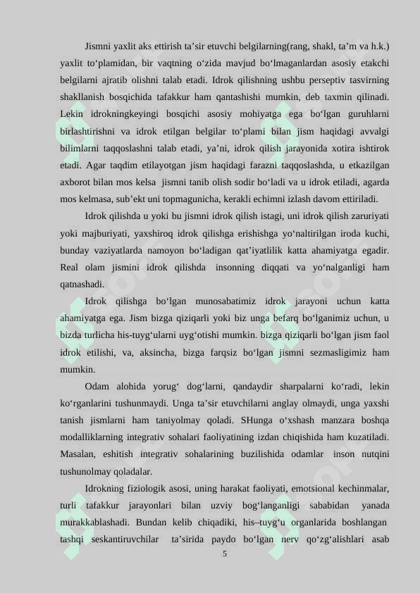Idrokning individual xususiyatlari 5