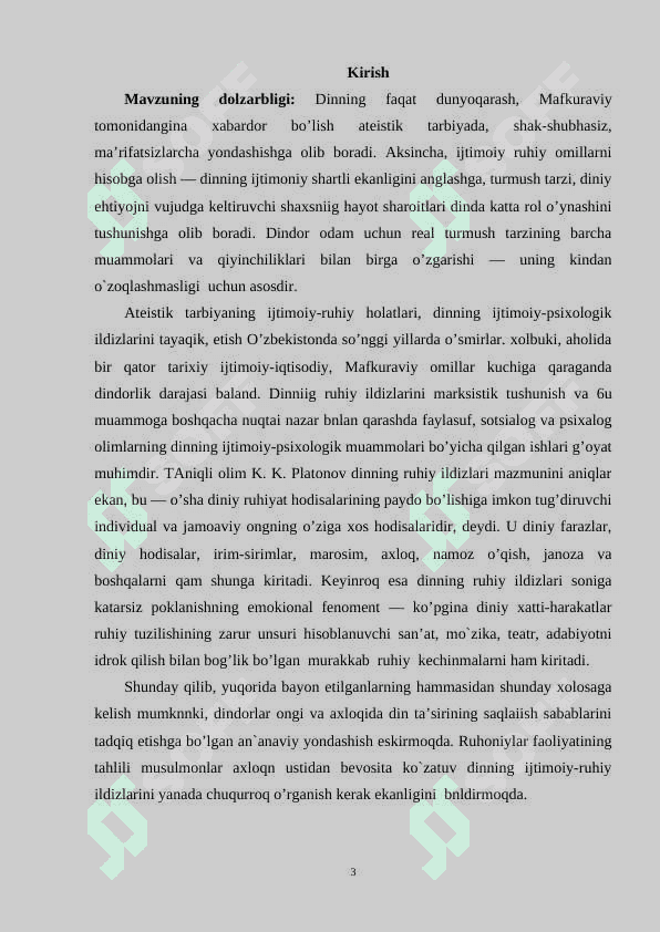 Diniy aloqalarning sotsial psixologiyada organilishi 3