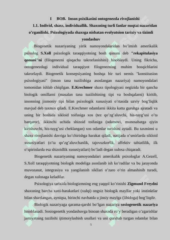 Ontogenezda inson psixikasining rivojlanishi 5