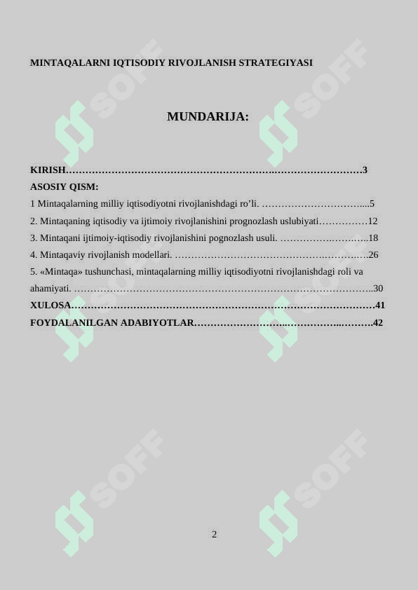 Mintaqalarda iqtisodiy rivojlanish 2