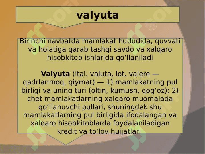 Pul tizimi mazmuni turlari va elementlari 4