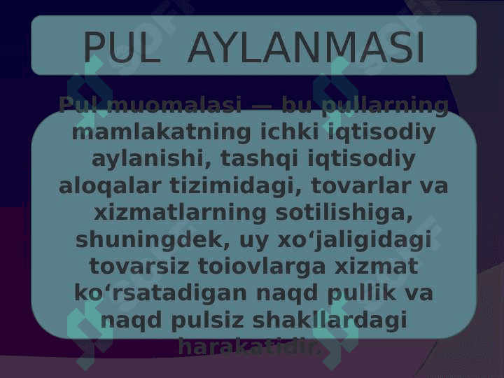 Pul aylanmasi tarkibi 2