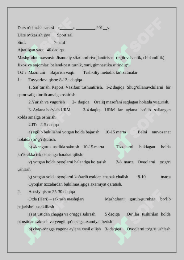 Statik mashqlarni bajarish 4