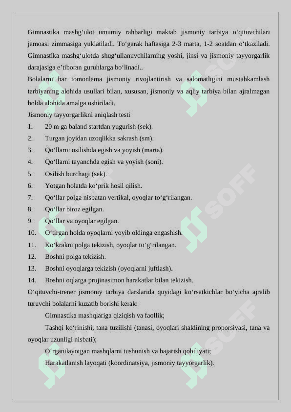 Statik mashqlarni bajarish 7