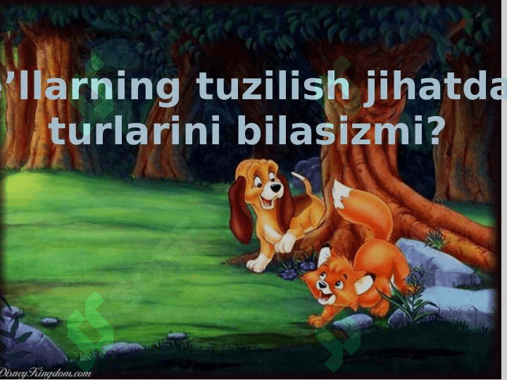 FE’LLARNING MA’NO TURLARI YASALISHI 2