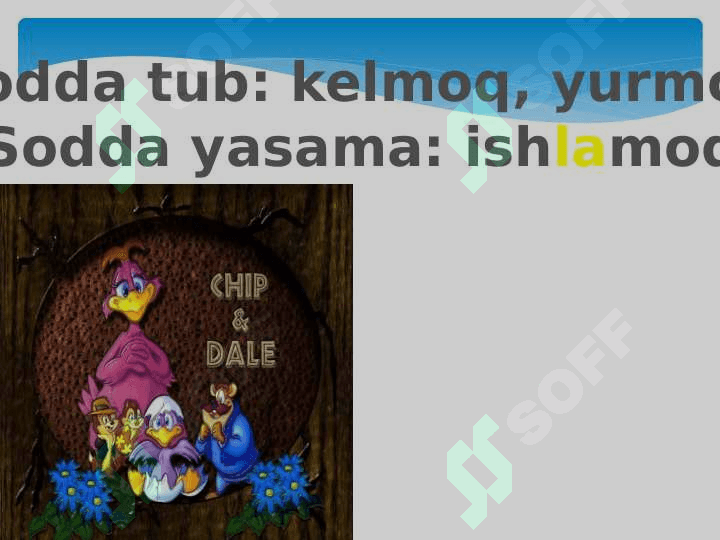 FE’LLARNING MA’NO TURLARI YASALISHI 6