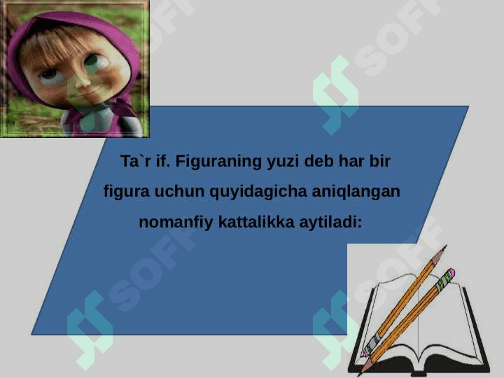 Figuraning yuzasini topishga doir masalalar 2