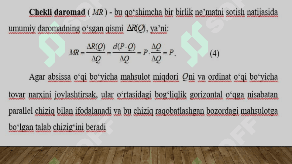 Firma foydasini aniqlash va uni maksimallashtirish 6