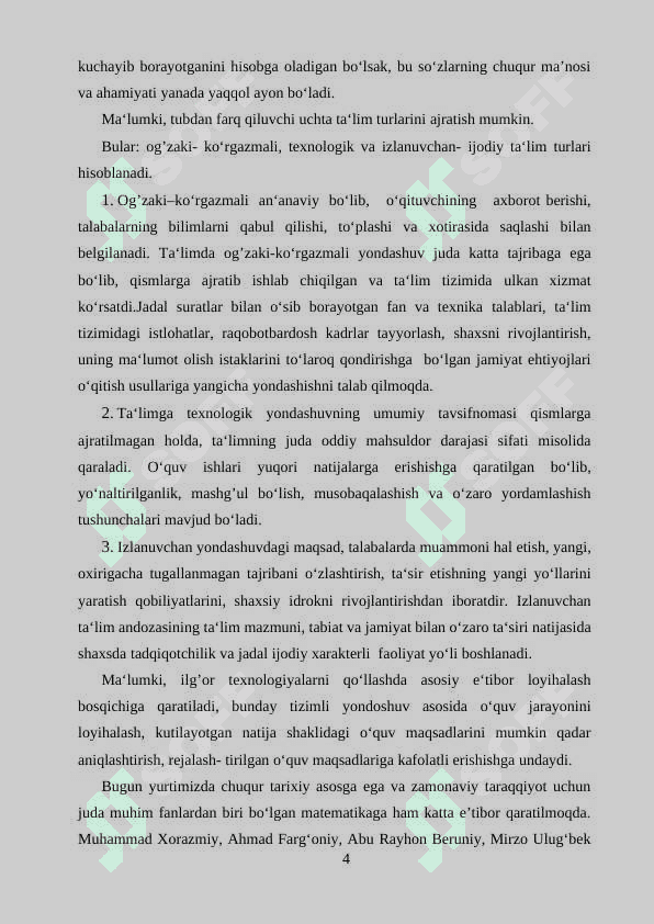 Elektron jadvallar. Microsoft Excel dasturida formulalar bilan ishlashning ahamiyati va usullari 4
