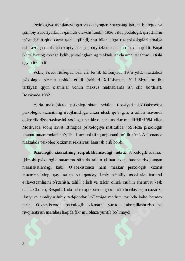 Psixologik xizmat tuzilishi uning vazifalari 6