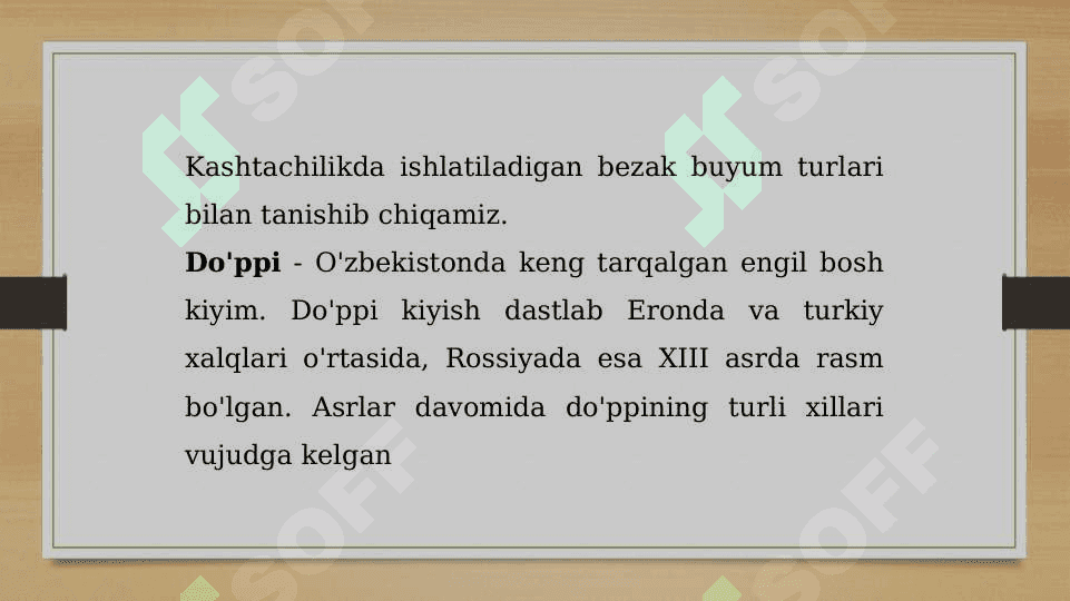 Bezakli va mazmunli kashtalar. 3