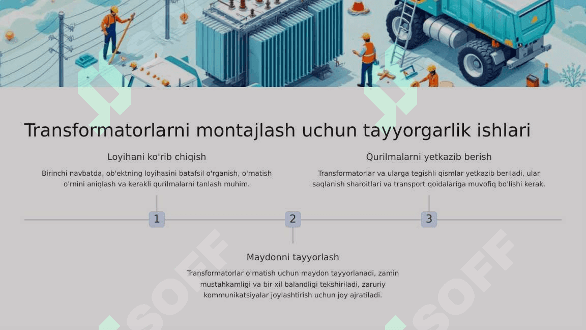 Elektr iste'molchilarida transformatorlar va elektr texnologik qurilmalarini montaji. 2