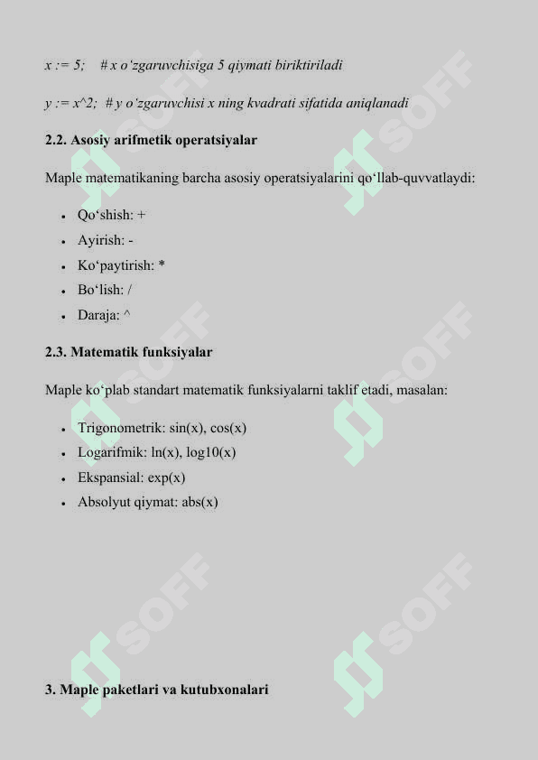Maple amaliy paketining matematik masalalarni yechishda tatbiq qilinishi 4