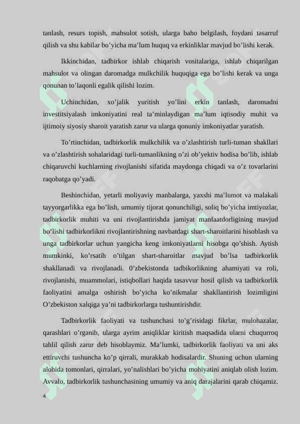 Tadbirkorlik faoliyati iqtisodiy xavfsizligi 4