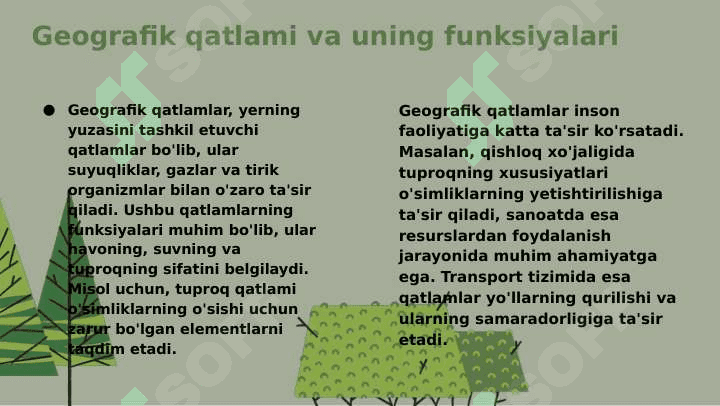 Yerning geografik qatlami. Atmosfera. 4
