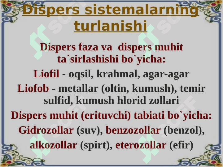 Dag’al Dispers sistemalar 5