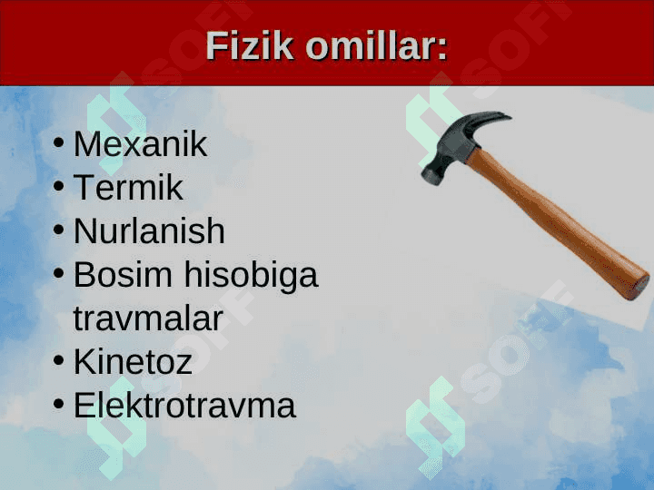 etiologik muhit omillarining organizmga patogen ta’siri.... 3