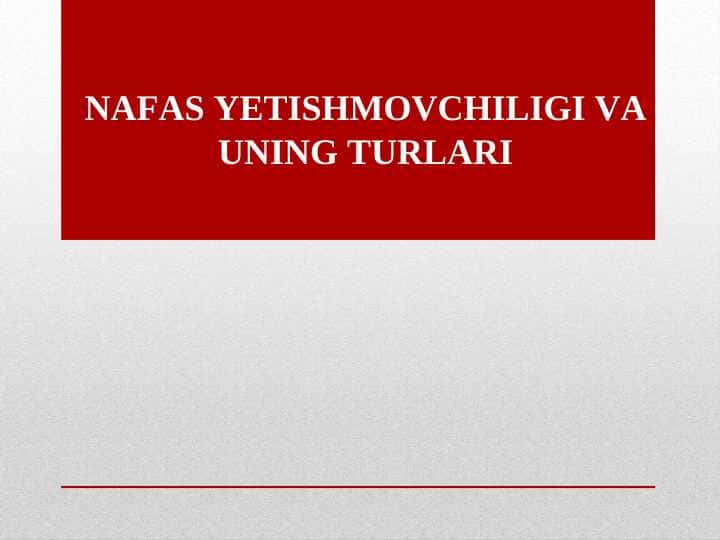 gipoksiya turlari