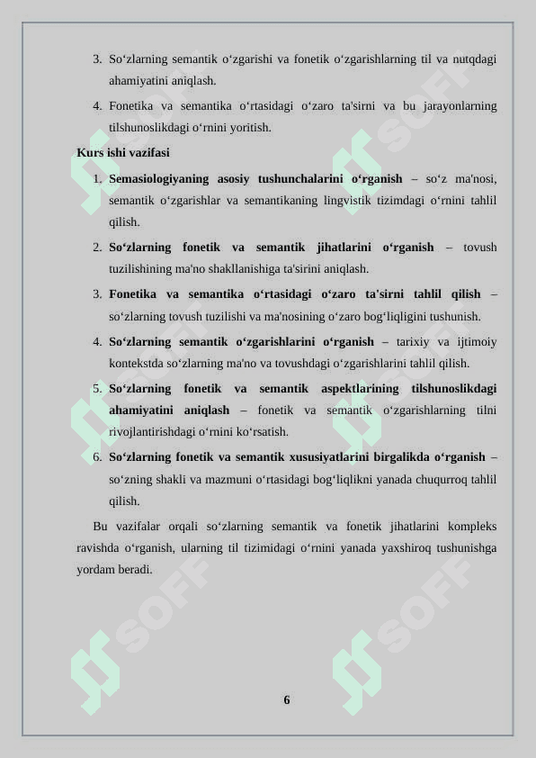 Semasiologiya: Soʻzlarning semantik va fonetik aspektlari 6